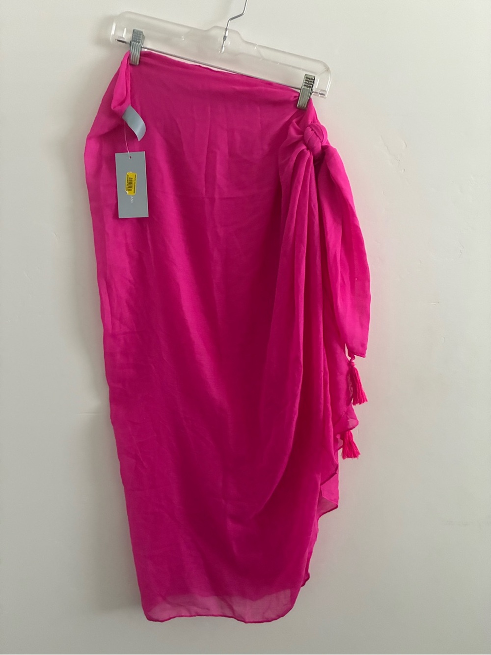 ANTONIO MELANI Hot Pink Swim Sarong with Side Tie
